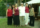 FivePlay with Phil Woods. From left, Jami Dauber, Noriko Ueda, me, Phil Woods, Sherrie Maricle, Tomoko Ohno.